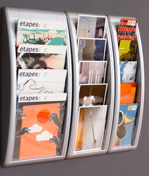 Porte brochures 1/3 A4 mural PAP13A45CG