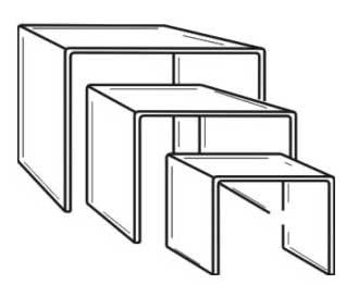 Kit de 3 ponts d'agencement en plexiglas