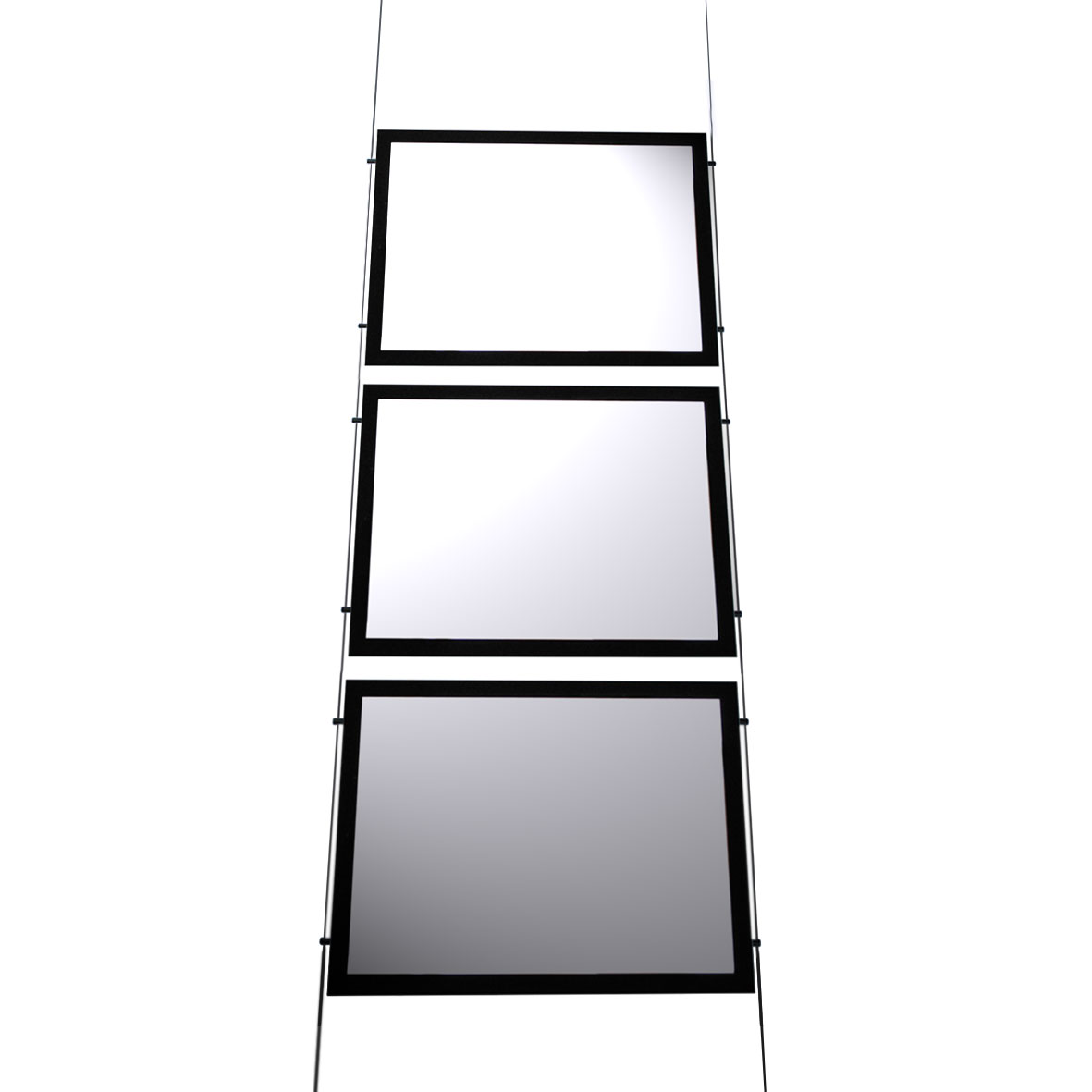 Kit 3 porte-affiches A4 LED horizontal KT3LEDA4H