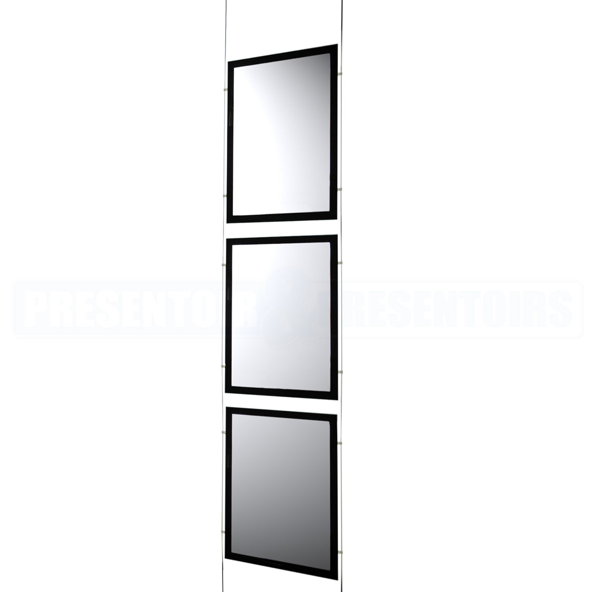 Kit 3 porte-affiches A3 LED vertical KT3LEDA3V