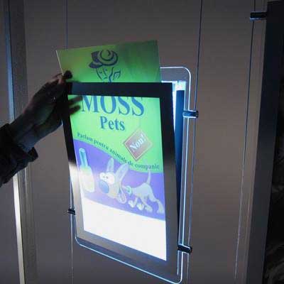 Kit 3 porte-affiches A3 LED horizontal KT3LEDA3H