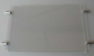 Porte affiche plexiglas A1 horizontal 3 mm suspendu