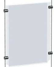 Porte affiche plexiglas A3 vertical 3 mm suspendu