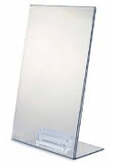 Porte visuel A4 de comptoir avec porte cartes de visite