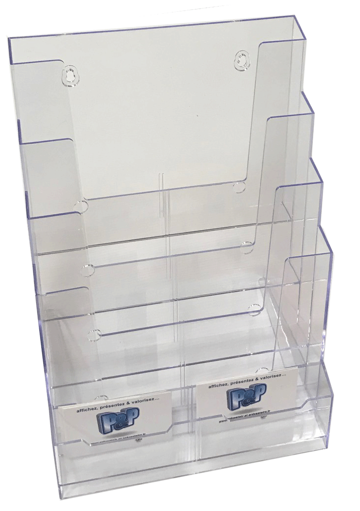 Porte brochure A4 PPK454 avec porte cartes de visite