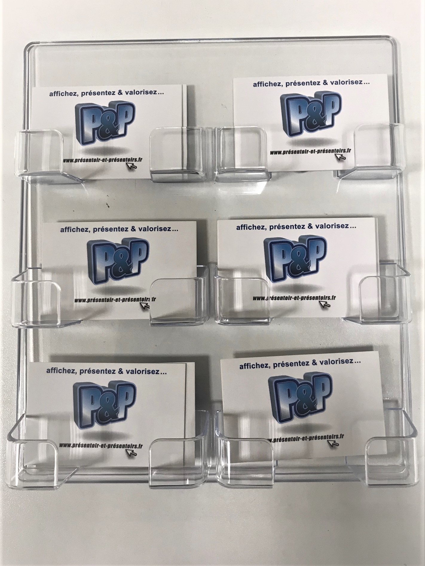 Porte cartes de visite mural 6 compartiments PPMUR6