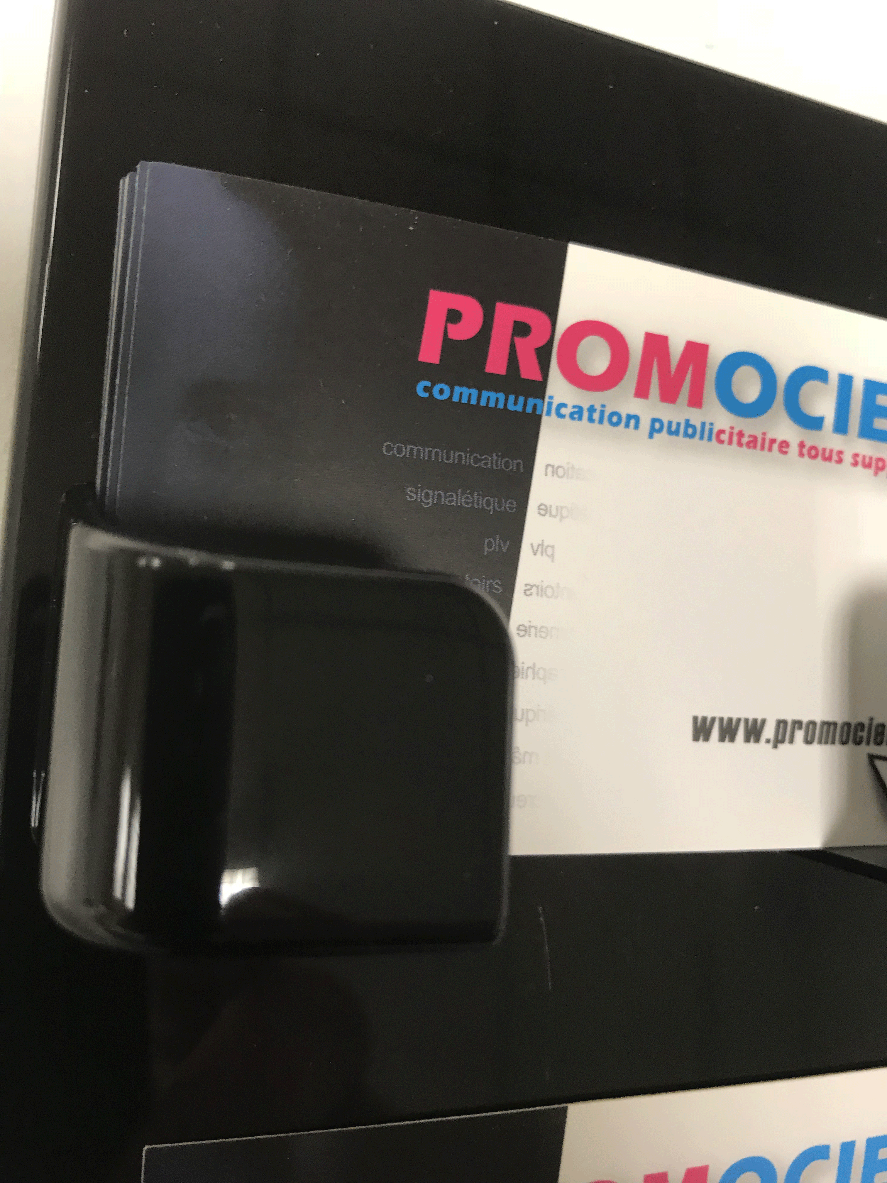 Porte cartes de visite mural noir 6 compartiments PPMURBLK6