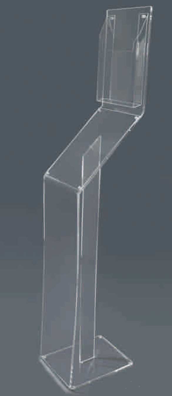 Porte visuel A4 sur pied avec porte brochures A4 COPS4