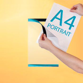 Porte visuel A4 vertical adhésif et magnétique PSTA4V