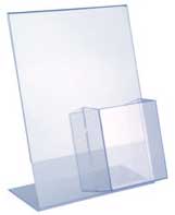 Porte visuel A4 de comptoir avec porte brochure A6 PVB