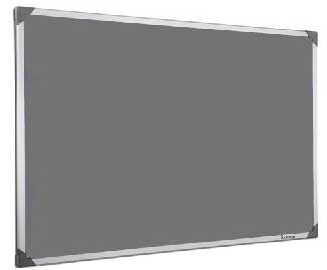 Tableau en feutrine grise 60 x 90 cm cadre alu