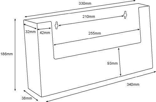 Porte brochure mural A4 paysage W33