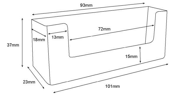 Porte carte de visite aérateur automobile CBW