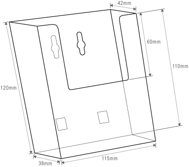 Porte brochures A6 mural WPA6