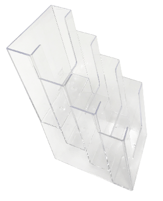 Kurtzy Clear Porte Brochure Plastique A5 (Lot De 2) - Présentoir