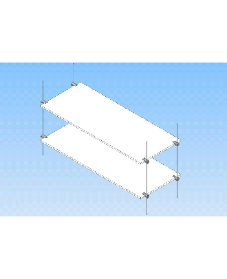 Etagère plexiglas à suspendre 200 x 500 mm