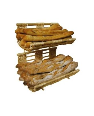 Plateau de présentation en osier 50 x 37 cm avec poignées