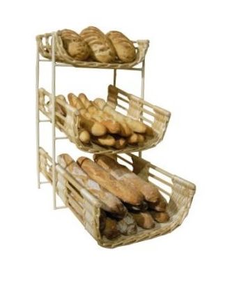 Plateau de présentation en osier 50 x 37 cm avec poignées