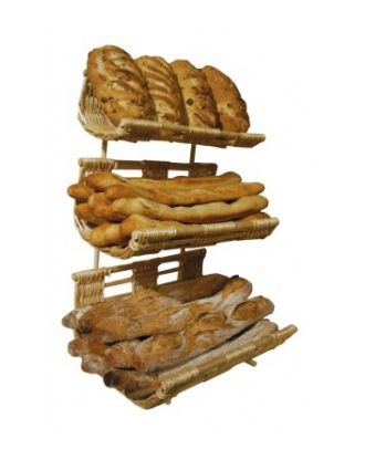 Plateau de présentation en osier 50 x 37 cm avec poignées