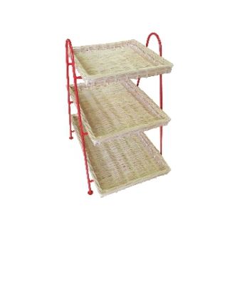 Plateau de présentation en osier 50 x 37 cm avec poignées