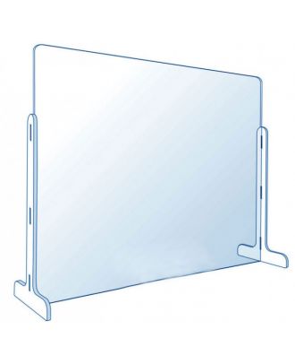 Vitre de protection en plexiglas pour comptoir 75 x 50 cm