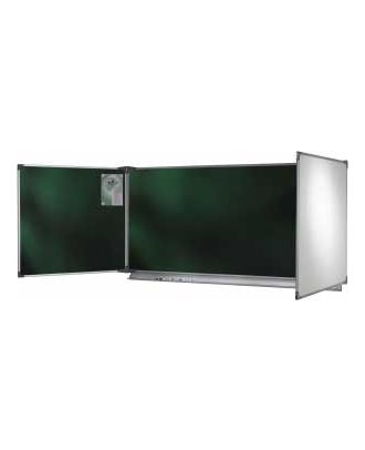 Tableau NF 90 x 240 cm triptyque émaillé extérieur blanc intérieur vert