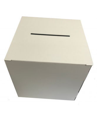 Urne carton blanche vierge 20 x 20 x 20 cm