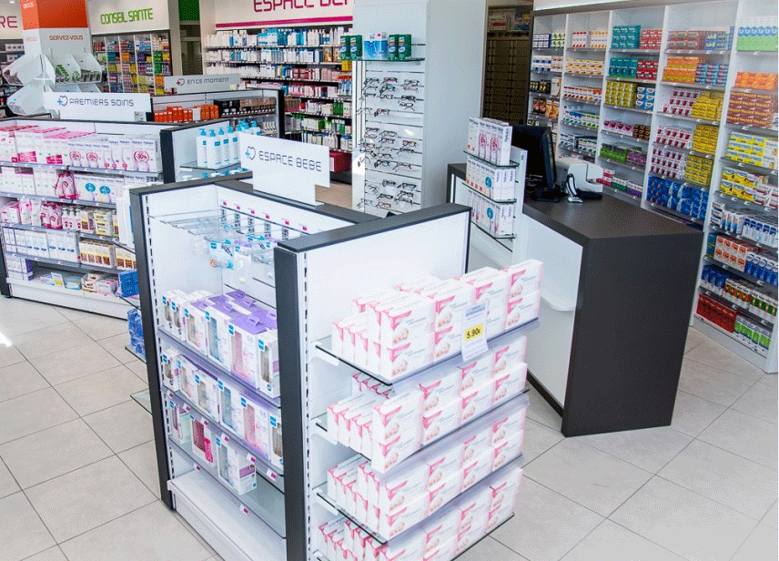 Présentoirs pour Pharmacie